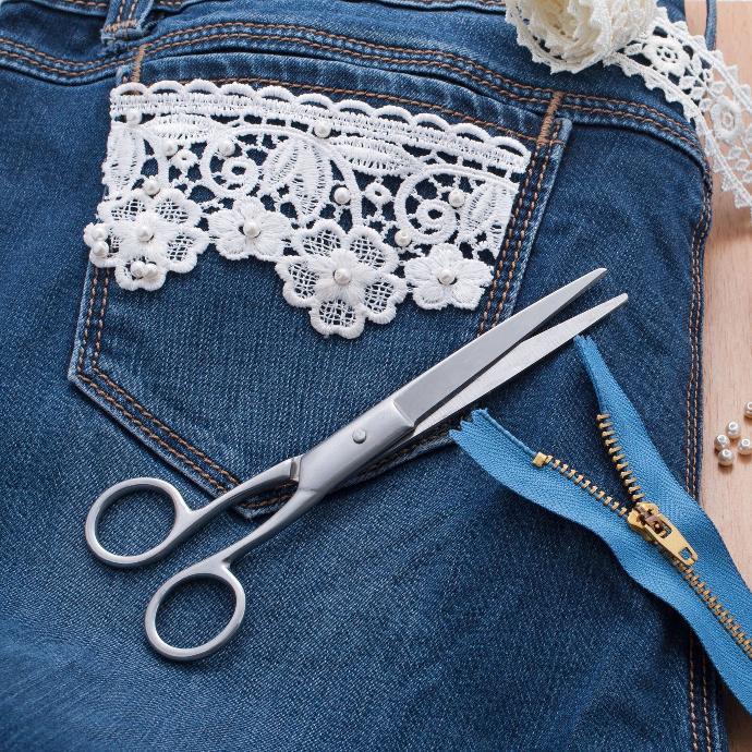 Lace and jeans