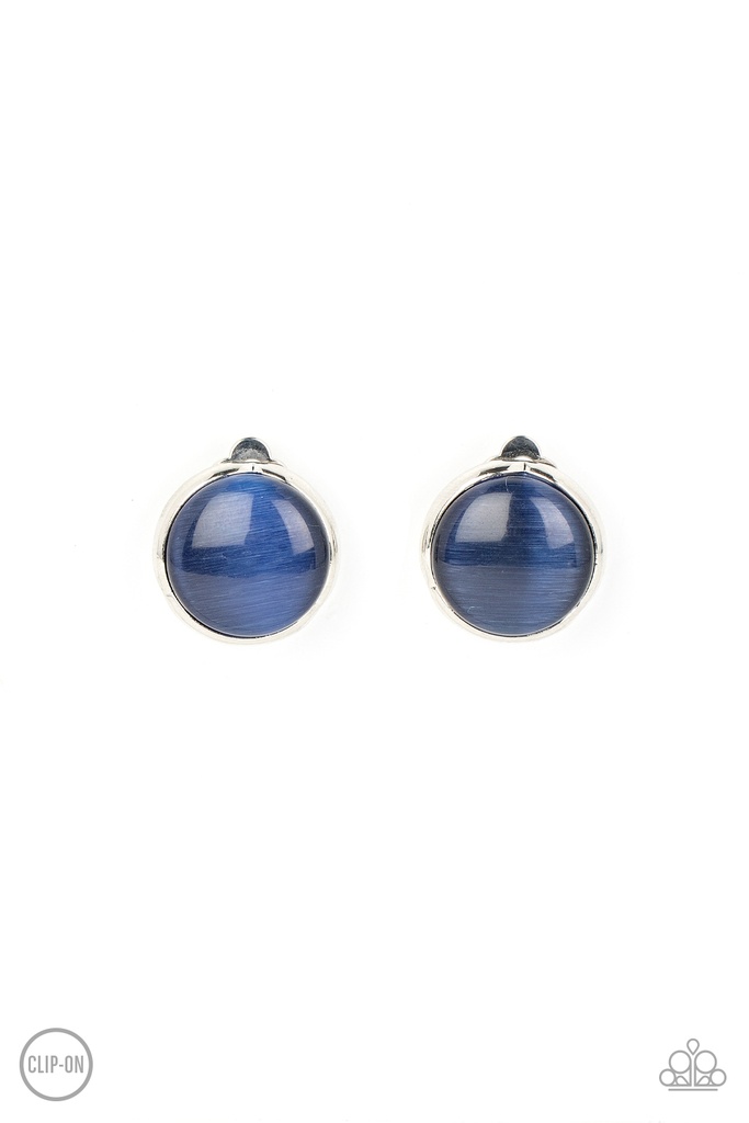 Blue Moonstone Clip-On Earrings - Cool Pools