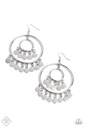 Disc Earrings Hammered Silver Dangle - Caviar Command