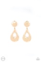 Clip-on Earrings Gold Hammered Metal - Metallic Magic