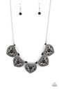 Black Stone Necklace Silver - Badlands Basin