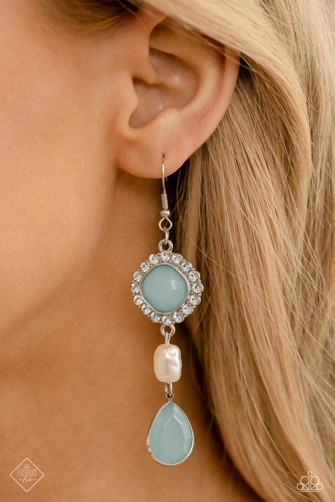 Blue Bead and Baroque Pearl Jewelry Set with Crystals - Fashion Fix - European Crown