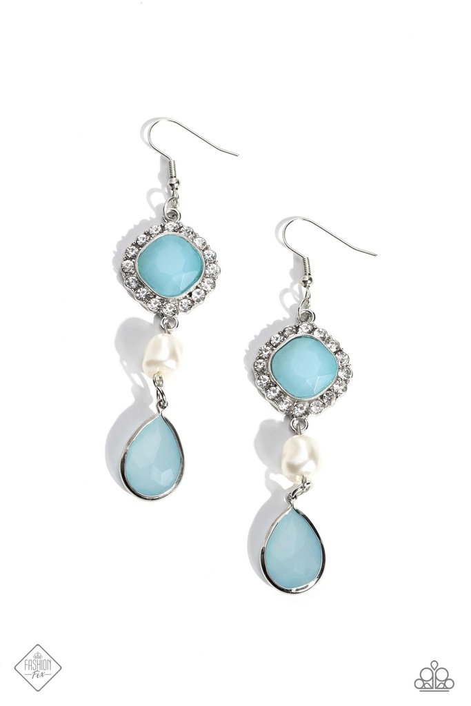 Blue Bead and Baroque Pearl Jewelry Set with Crystals - Fashion Fix - European Crown