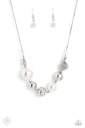 Big Pearl Jewelry Set with Crystals in Silver - Fashion Fix - Ballerina