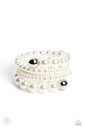 Big Pearl Jewelry Set with Crystals in Silver - Fashion Fix - Ballerina