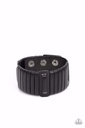 Urban Leather Wrap Black Bracelet - Leather Lumberyard