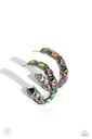 Oil Spill Jewelry Set in Silver with Crystals - Fashion Fix - Radiating Bow