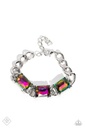 Oil Spill Jewelry Set in Silver with Crystals - Fashion Fix - Radiating Bow