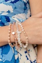 Rose Gold and White Stone Jewelry Set in Silver - Fashion Fix - Lotus Delight