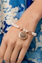 Rose Gold and White Stone Jewelry Set in Silver - Fashion Fix - Lotus Delight
