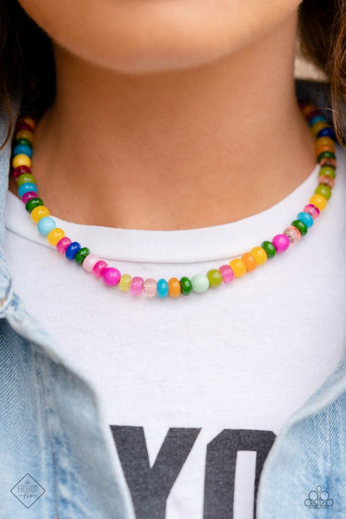 Star Jewelry Set in Silver with Multi Color Beads - Fashion Fix - Popstar Sensation