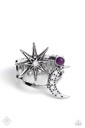 Sun and Moon Jewelry Set in Silver with Amethyst and Opalescent Crystals - Fashion Fix - Talented Explorer