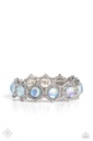 Opalescent Green Jewelry Set in Silver with Crystals - Fashion Fix - Summer Dream