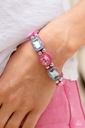 Oversized Gem Jewelry Set in Silver with Blue and Pink Crystals - Fashion Fix - Evolving Elegance