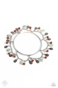 Earthy Blue Stone Jewelry Set in Silver with Brown Beads - Fashion Fix - Natural Rustic