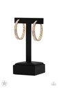 Gold Hoop Earrings with Crystals - GLITZY By Association