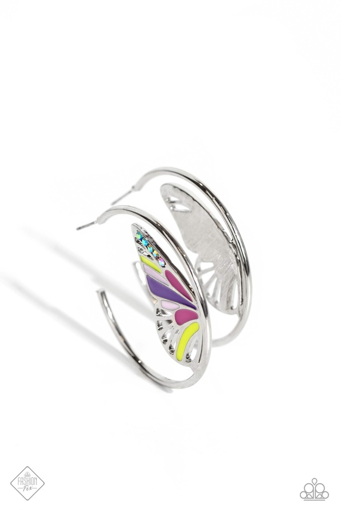 Multi Color Butterfly Stone Jewelry Set in Silver - Fashion Fix - Flight Direction