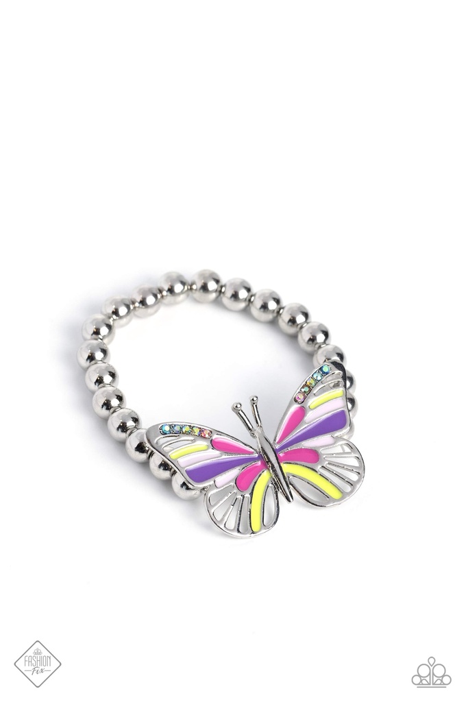 Multi Color Butterfly Stone Jewelry Set in Silver - Fashion Fix - Flight Direction