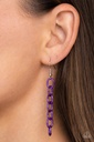 Purple Necklace Layered with Silver Chain - Mardi Gras Mayhem