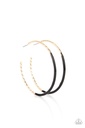 Large Hoop Earrings in Black and Gold - DIP, DIP, Hooray!