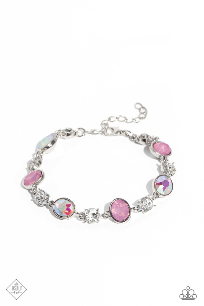 Iridescent Jewelry Set with 3D Flowers with Crystals - Fashion Fix - Ethereal