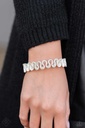 Pearlescent Ribbon Jewelry Set with Crystals - Fashion Fix - Pleated Ruffles