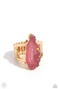 Earthy Jewelry Set in Gold with Crystals - Fashion Fix - Geode Mineral