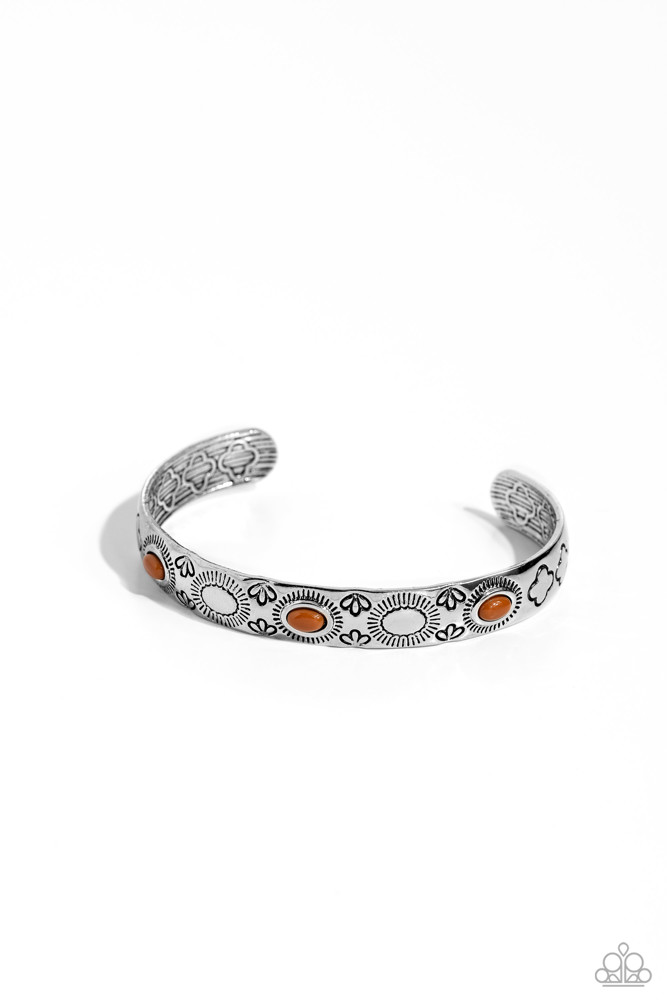 Western Cuff Bracelet with Adobe Beads - Cactus Canopy