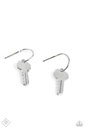 Key Hoop Earrings on Small Hoop in Silver - The Key to Everything