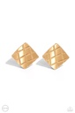 Clip On Earrings in Gold Industrial Clip On Post Non Pierced Earrings  - PLAID and Simple