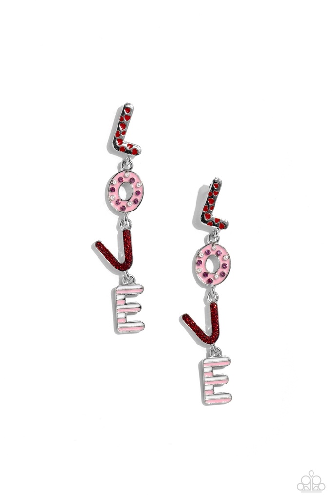 Love Post Earrings Long Word Jewelry - Admirable Assortment