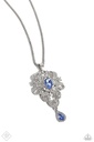 Chandelier Statement Jewelry Set Elegant Style with White and Blue Crystals - Fashion Fix - Majestic Elegance