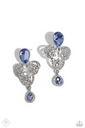 Chandelier Statement Jewelry Set Elegant Style with White and Blue Crystals - Fashion Fix - Majestic Elegance