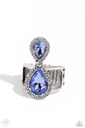 Chandelier Statement Jewelry Set Elegant Style with White and Blue Crystals - Fashion Fix - Majestic Elegance