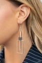 Layered Herringbone Jewelry Set in Gold and White Crystals - Fashion Fix - Square Treasure