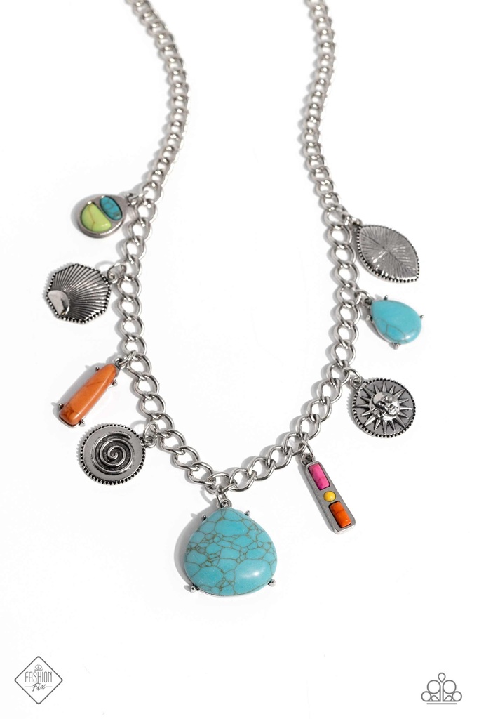 Natural Stone Charm Jewelry Set Turquoise Earthy and Ocean Theme - Fashion Fix - Desert Ambiance
