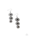 Tribal Earrings with Engraved Discs and Black Beads - ​Totem Temptress