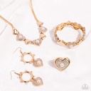 Heart Jewelry Set with Pearl and White Crystals - Fashion Fix - Antique Heritage