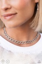 Chain Jewelry Set with White Crystals and Opalescent Gem - Fashion Fix - Fiercely Independent