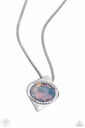 Chain Jewelry Set with White Crystals and Opalescent Gem - Fashion Fix - Fiercely Independent