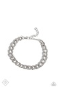Chain Jewelry Set with White Crystals and Opalescent Gem - Fashion Fix - Fiercely Independent