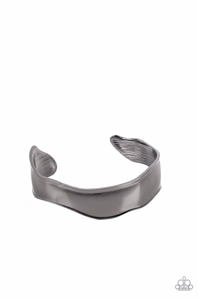 Black Cuff Bracelet Gunmetal - Wayward Waves