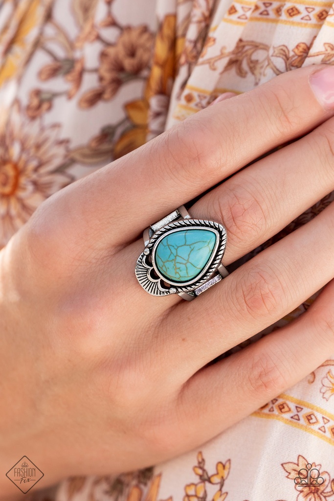Turquoise Jewelry Set Silver Teardrop  - Fashion Fix - River Treasure