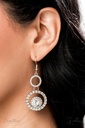 Statement Necklace Crystal Bar Swirls in Silver  - The Jennifer