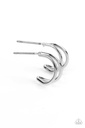 Tiny Hoop Earrings Silver - Charming Crescents