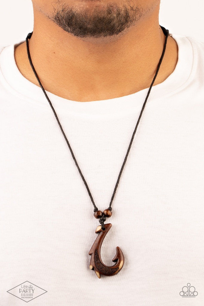 Off the Hook - Unisex Wood Fishing Necklace