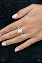Stretch Ring with White Pearl and Silver Band - One Day at a Showtime