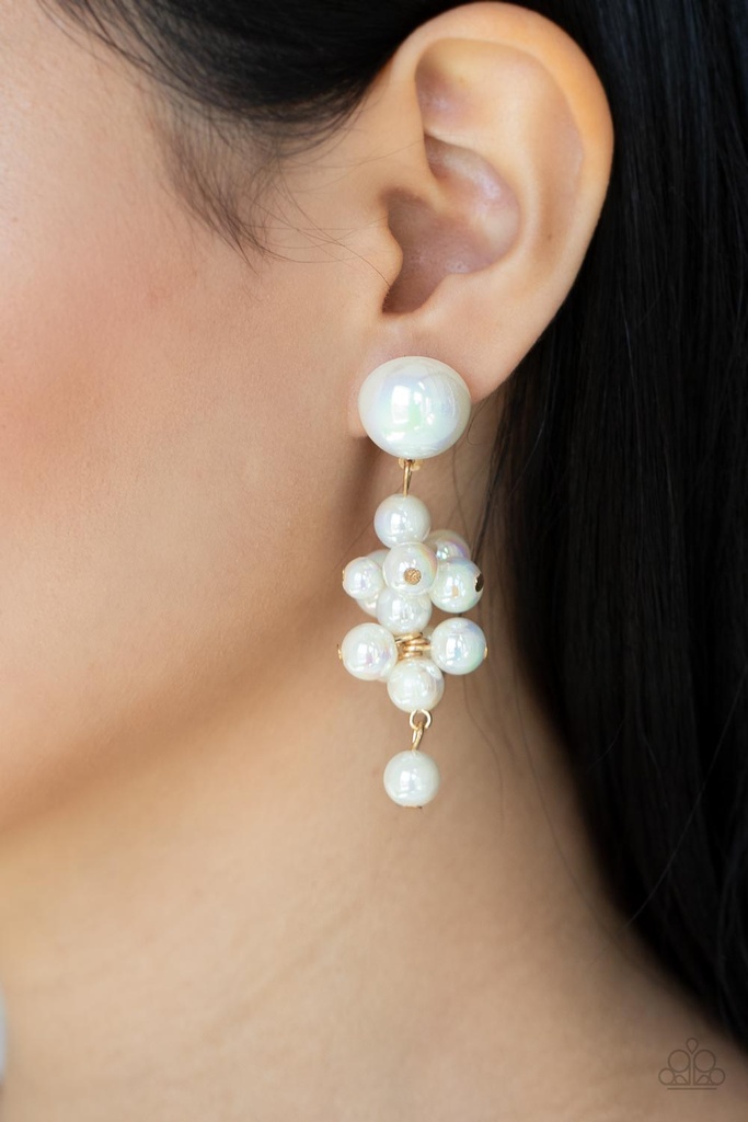 Iridescent Pearl Earrings with Gold Post - Don't Rock The YACHT