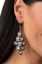 Iridescent Dangle Earrings Multi Color Cascade in Silver - Constellation Cruise