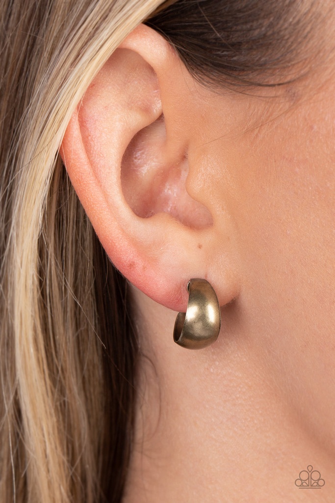 Tiny Hoop Earrings Brass - Burnished Beauty